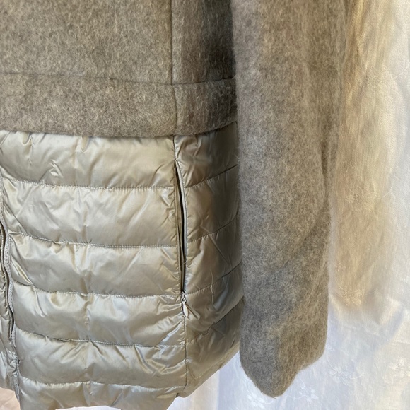 Renuar Women's coat, Grey fleece and down, medium. - Picture 5 of 10